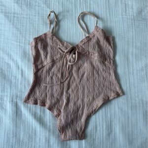 Edikted Pink Lace Bodysuit